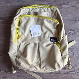Cream Backpack with Yellow Accents